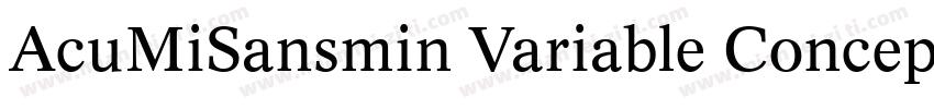 AcuMiSansmin Variable Concept(91)字体转换